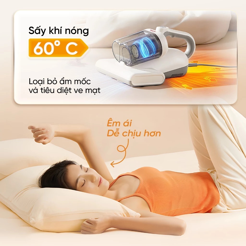 Máy hút bụi giường nệm cầm tay Masuto MSDreamer - UV diệt khuẩn, 2 buồng lọc bụi Cyclone Hepa, lực hút mạnh 13000Pa - Hàng chính hãng