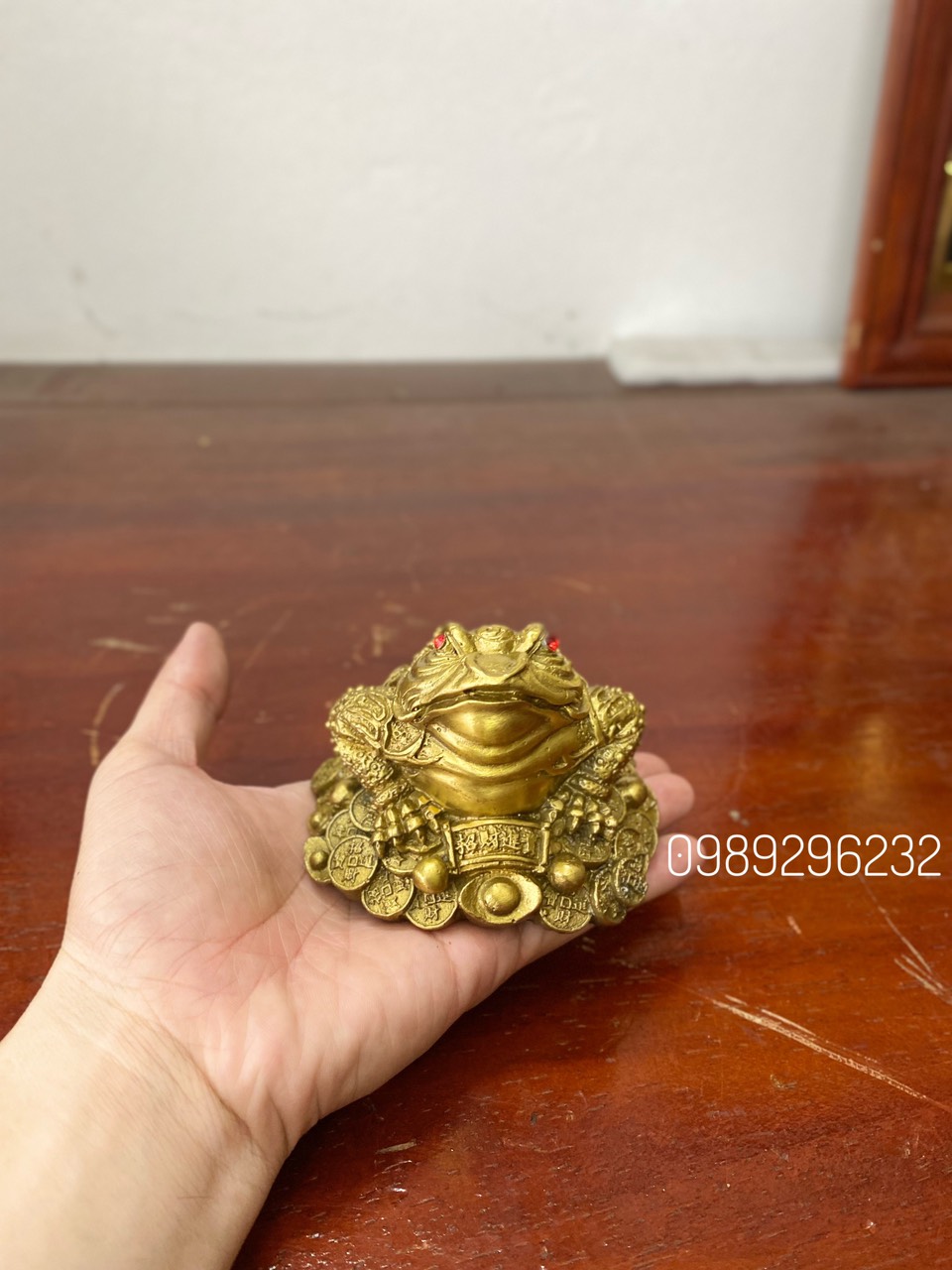 Cóc ngậm tiền Thiềm thừ 3 chân hút tài lộc vật phẩm phong thuỷ bằng đồng - Thềm thừ chiêu tài lộc