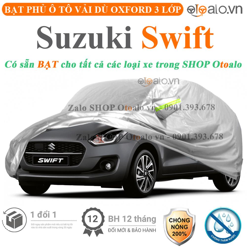 Bạt che phủ xe ô tô Suzuki Swift vải dù 3 lớp CAO CẤP BPXOT - OTOALO