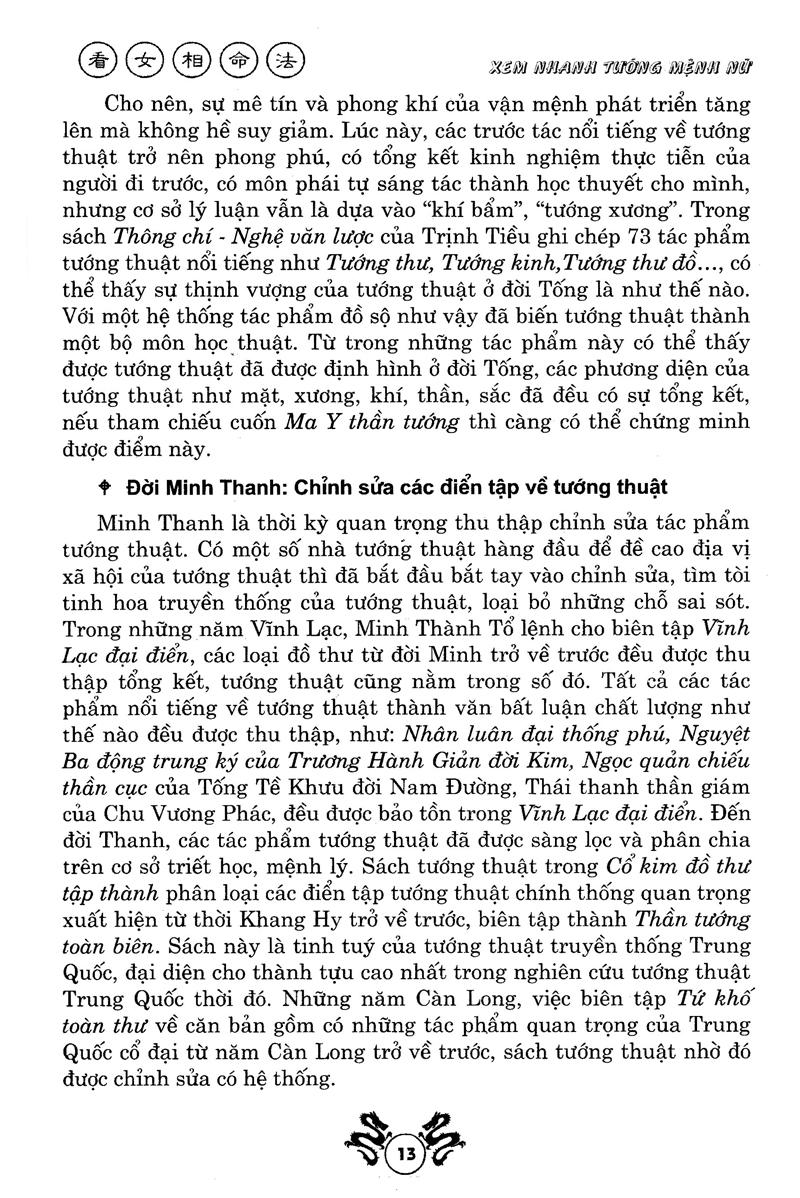 Xem Nhanh Tướng Mệnh Nữ