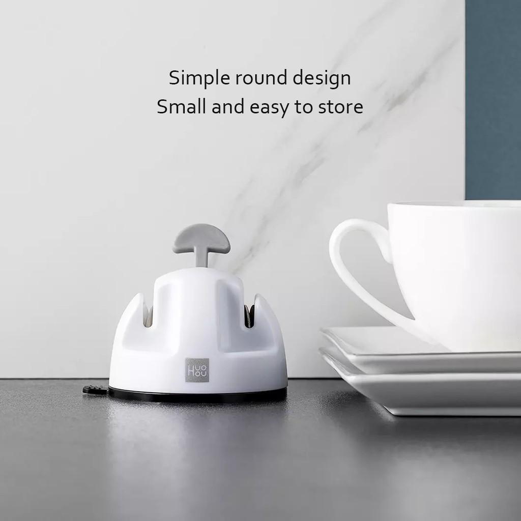 Dụng Cụ Mài Dao Huohou 2 Bước Chuyên Nghiệp Bằng Đá Sứ Tiện Lợi Dành Cho Nhà Bếp Hàng nhập khẩu