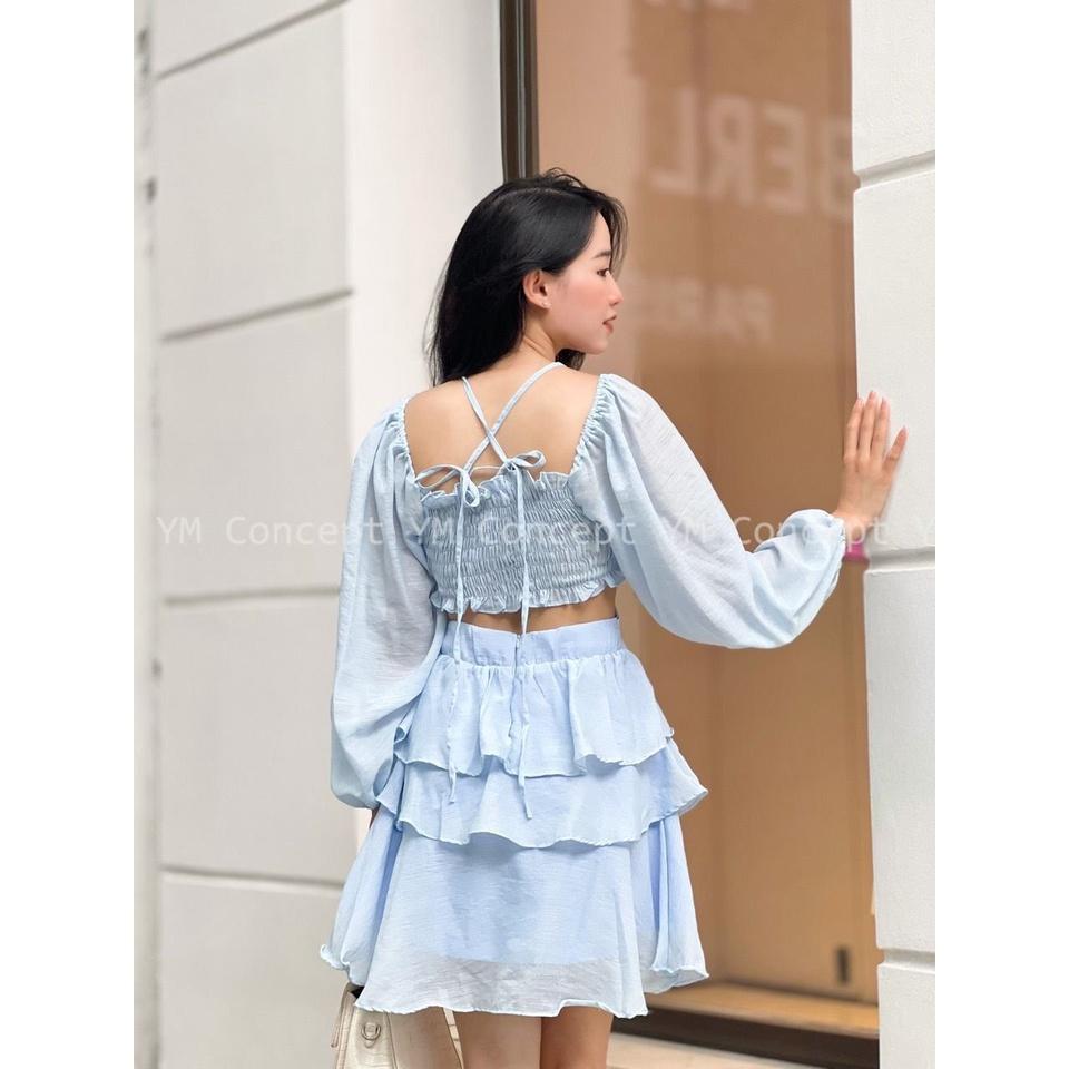 Đầm Xòe 3 Tầng Cut Out Lưng Qri Dress - D0488