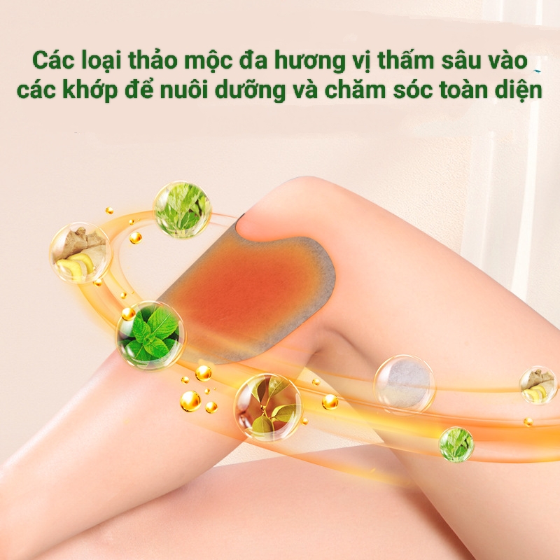 Hộp 20 miếng dán  chiết xuất gừng và ngải cứu CAO CẤP giảm đau cổ vai gáy, đầu gối, khuỷu tay Miao Ai Tang