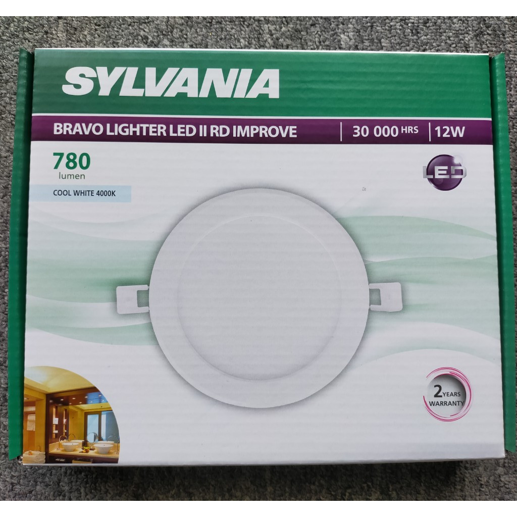 ĐÈN LED ÂM TRẦN LED DOWNLIGHT BRAVO LIGHTER II RD SYLVANIA 12W ÁNH SÁNG TRUNG TÍNH (4000K) 157mm 30000H - HÀNG CHÍNH HÃNG