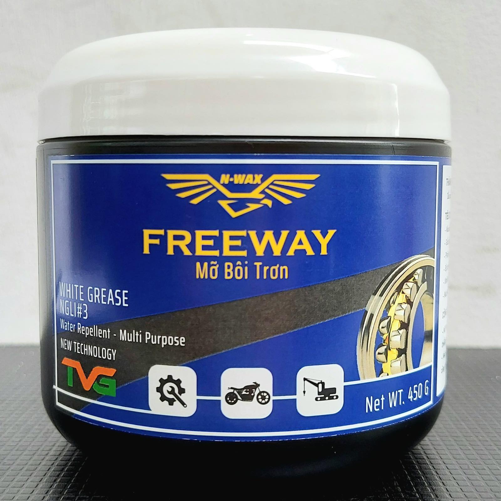 [MỠ BÔI TRƠN TRẮNG CHỊU NHIỆT KHÁNG NƯỚC] FREEWAY WHITE GREASE NGLI#3 450 GRAM