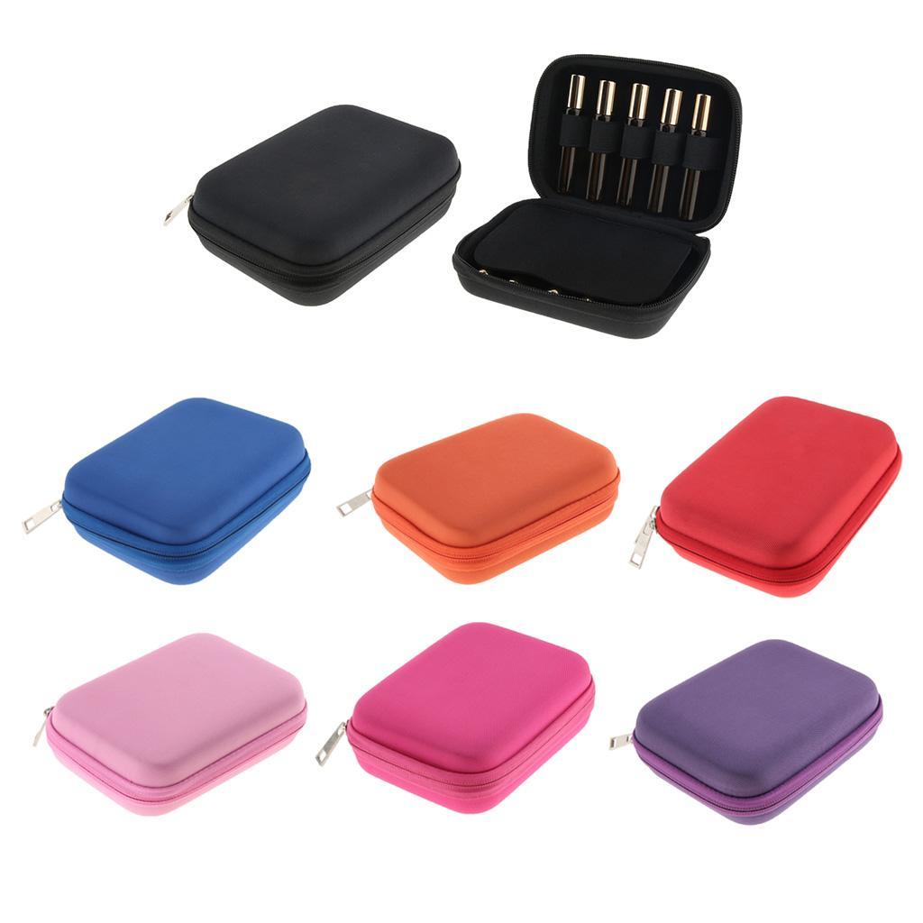 Portable Travel Zipper Essential Oil Bag Carrying Storage Case for 10 Pieces 10ml