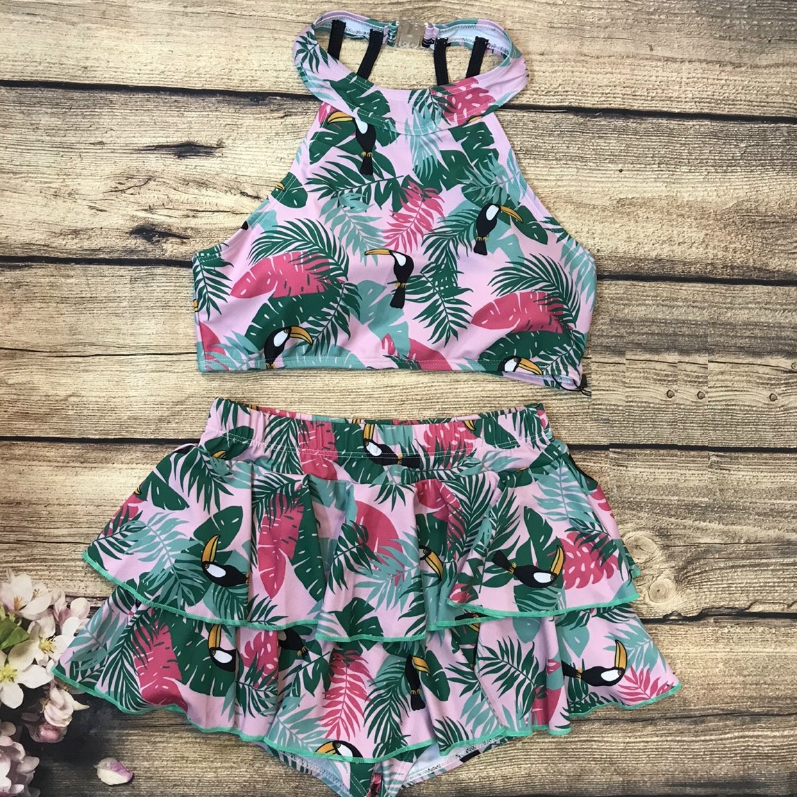 Set Váy Bơi Nữ Áo Yếm - Chat Shop Gửi Màu - Freesize
