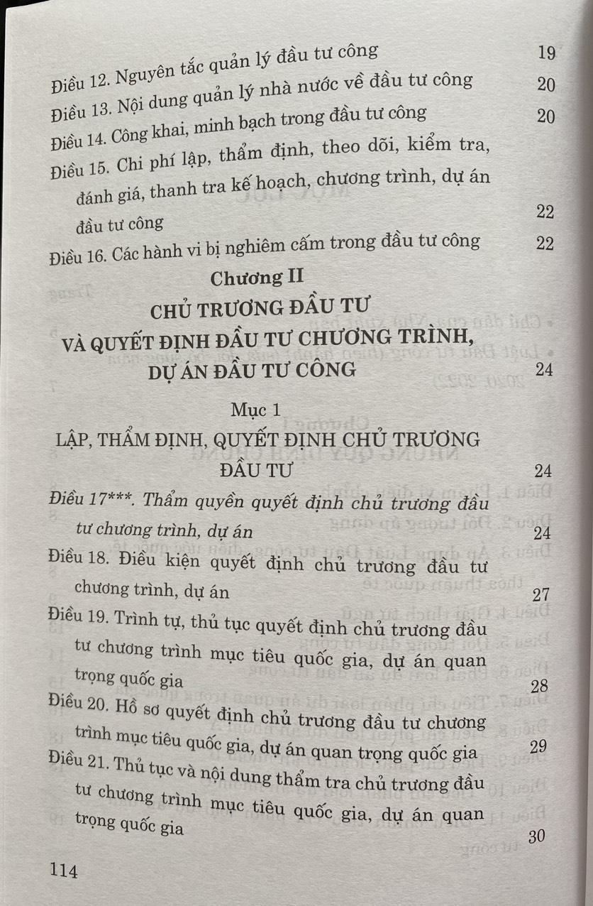 Luật Đầu Tư Công ( Hiện Hành )  ( Sửa đổi, Bổ sung năm 2020, 2022)