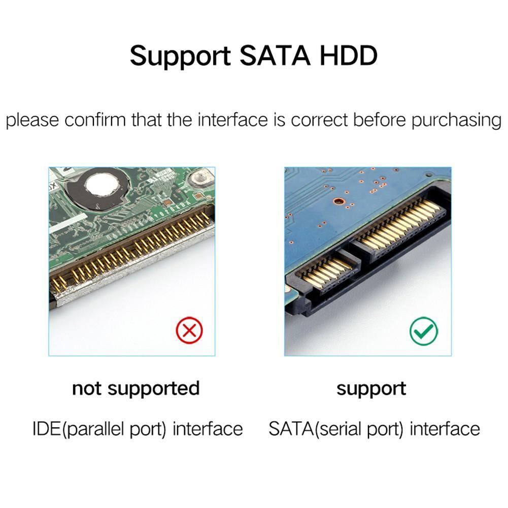 Hộp đựng ổ đĩa cứng HDD bằng nhôm 2.5" USB3.0 SATA3.0 3TB