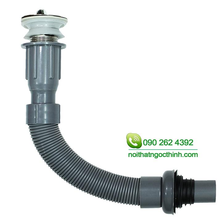 Xả lavabo ruột gà chống hôi - xả Xi phông gắn lavabo sứ