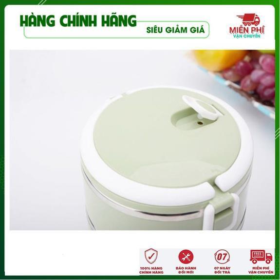 Cặp lồng cơm lúa mạch ruột inox, hộp cơm giữ nhiệt 4 tầng - Đồ Gia Dụng Thông Minh