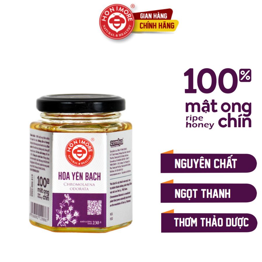 Mật ong rừng Hoa Yên Bạch - 100% mật ong chín Honimore 230g
