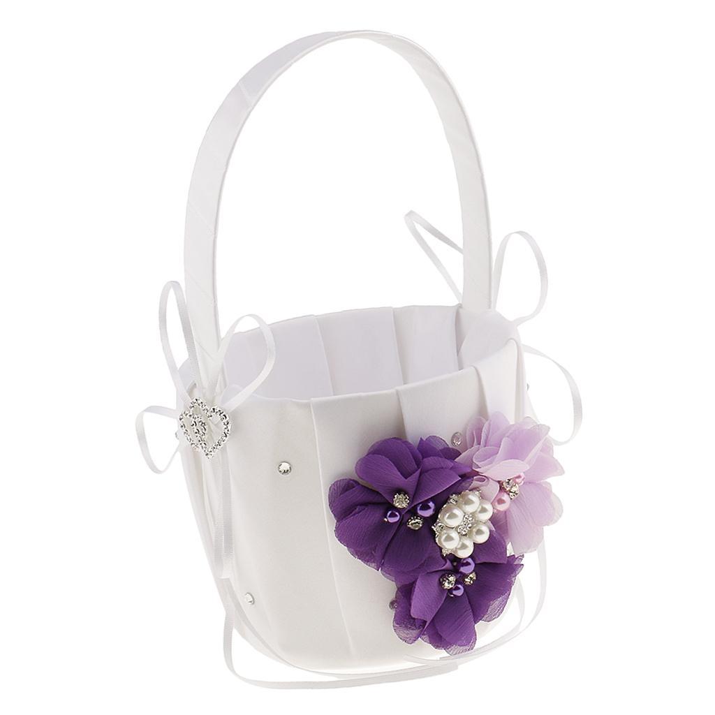 Wedding Guest Book and Pen Set Ring Pillow Flower Basket Kit Table Decor