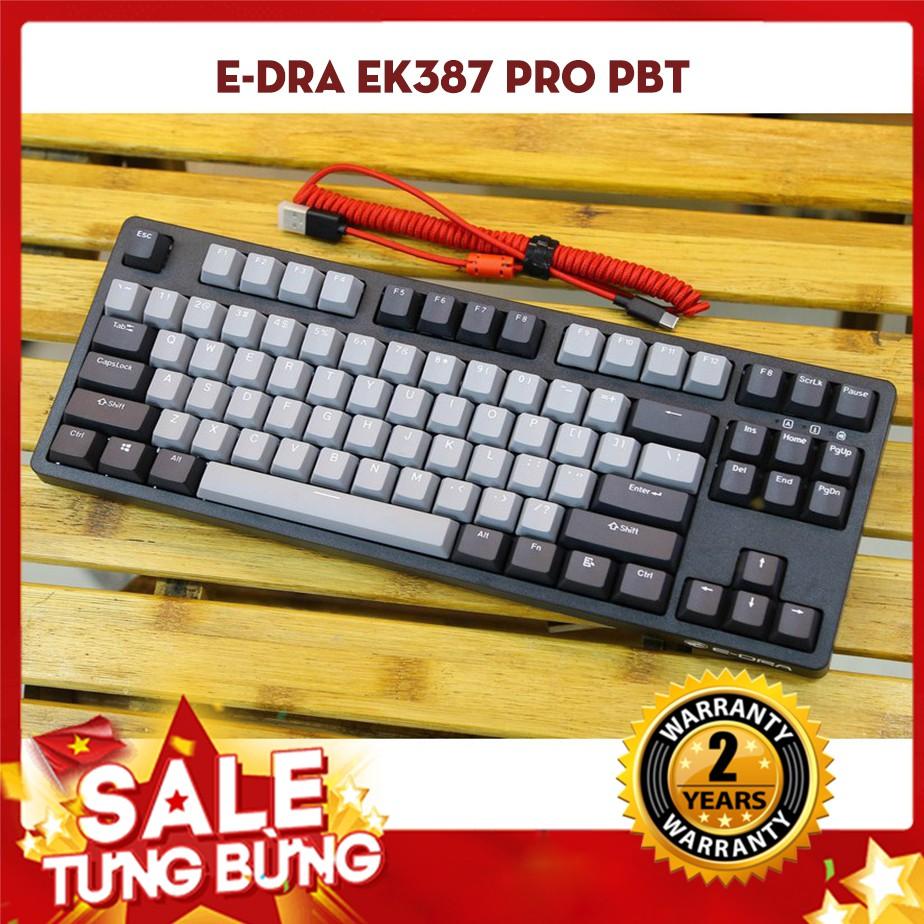 Phím cơ E-Dra EK387 PRO keycaps PBT - Hàng chính hãng bảo hành 2 năm ░G░I░Á░ ░R░Ẻ░