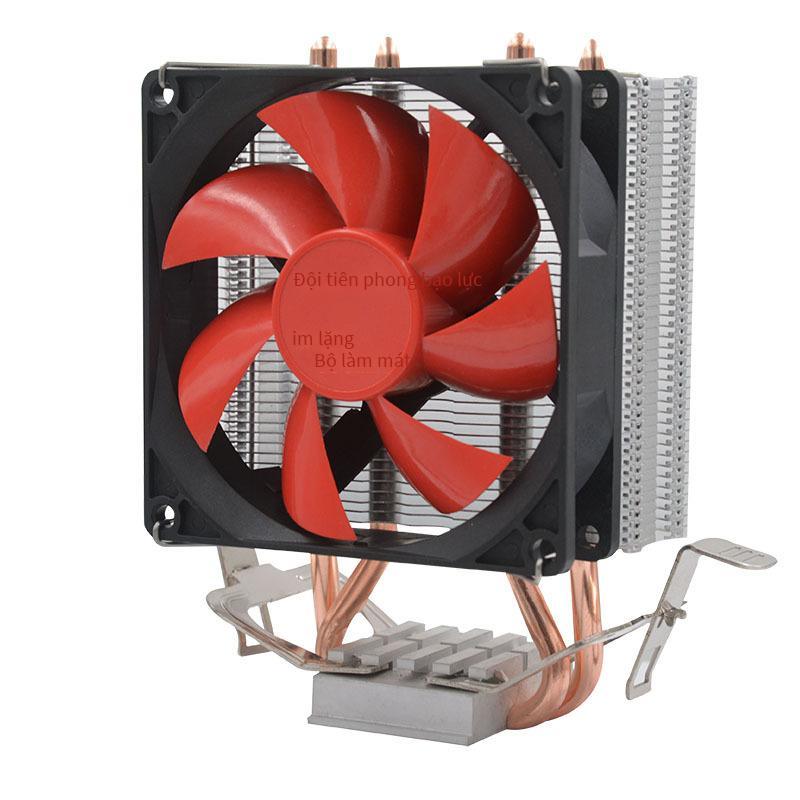 Kiểu dáng mới nhất bằng đồng nguyên chất hai ống dẫn nhiệt 9 cm Tản nhiệt CPU Quạt CPU đa nền sử dụng quạt câm