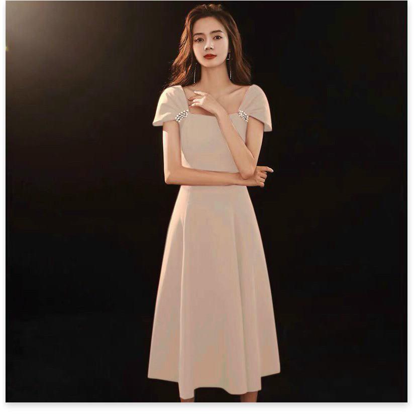 ĐẦM UMI ĐÍNH NGỌC DÁNG SUÔNG MỚI NHẤT NĂM 2021 LANA FASHION