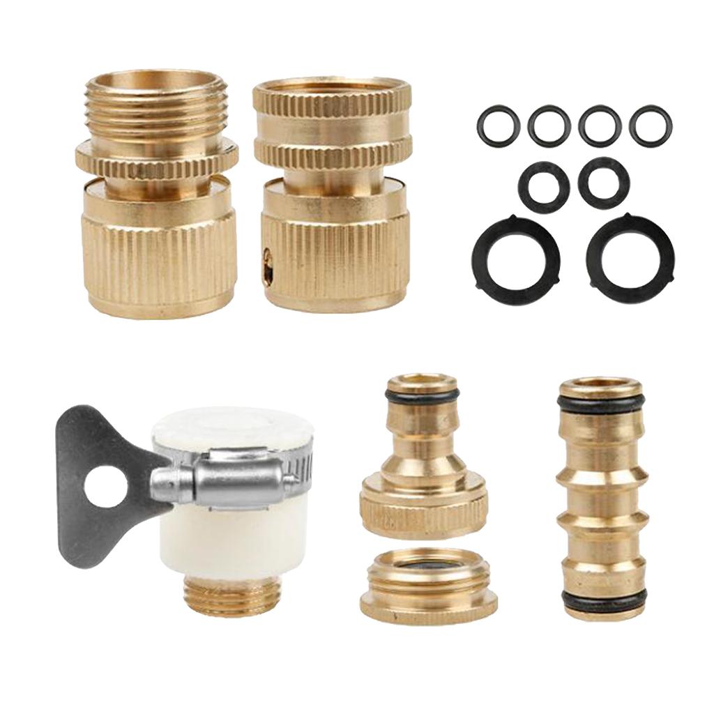 Garden Hose Quick Connector 3/4 inch Easy Connect Fitting Male and Female
