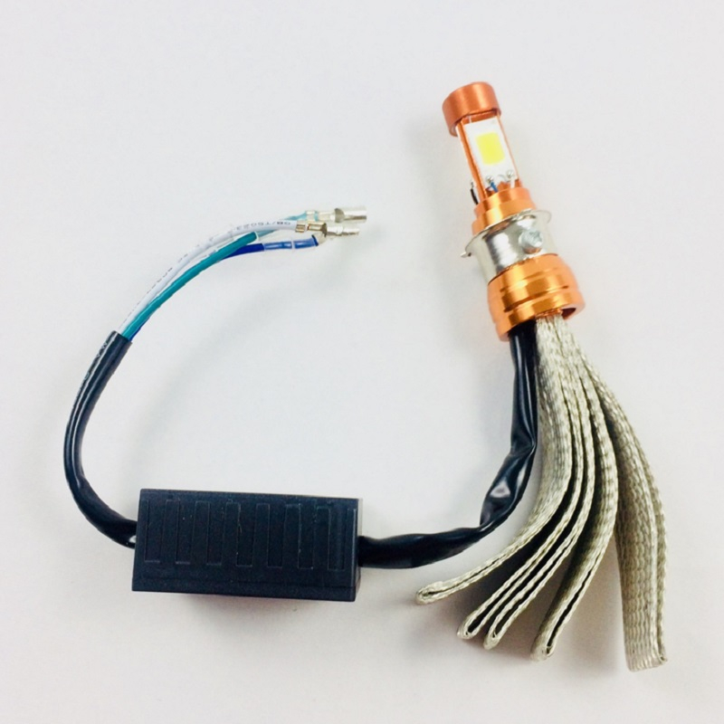 Đèn T19 - 3 LED chân H4 có râu tản nhiệt