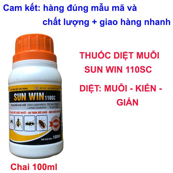 Thuốc diệt muỗi SunWin 100ml, thuốc diệt muỗi trong gia dụng và y tế, hiệu quả 100%