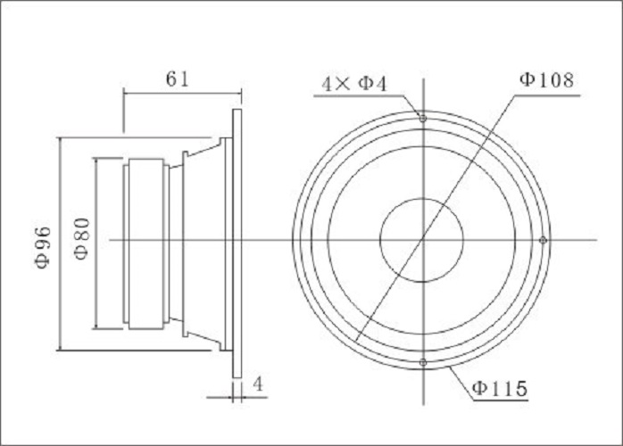 CẶP LOA TRUNG/MID 10 KASUN - LOẠI KÍN HẬU - ĐƯỜNG KÍNH TOÀN VÀNH 11.5CM - HÀNG NHẬP KHẨU