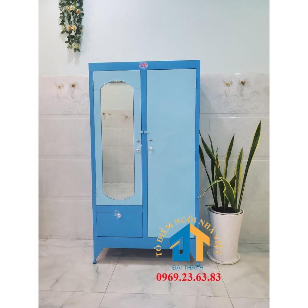 Tủ sắt quần áo ngang 0.9m x cao 1m8