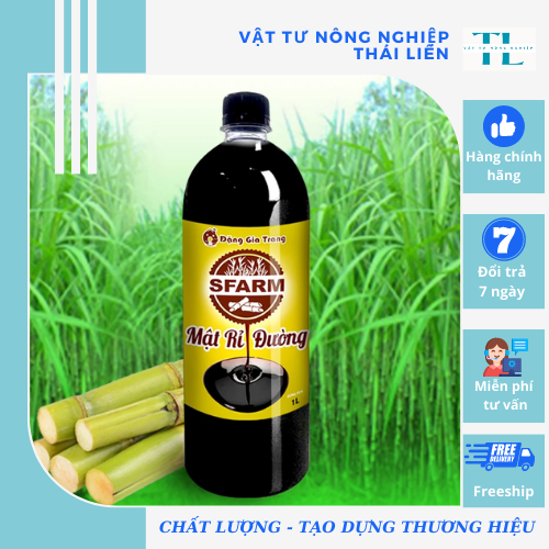 Mật Rỉ Đường Dùng Nuôi Cấy Vi Sinh, Ủ Rác Thải Hữu Cơ, Cải tạo đất, Ủ Phân Chai 1 Lít Sfarm (~1.40Kg)