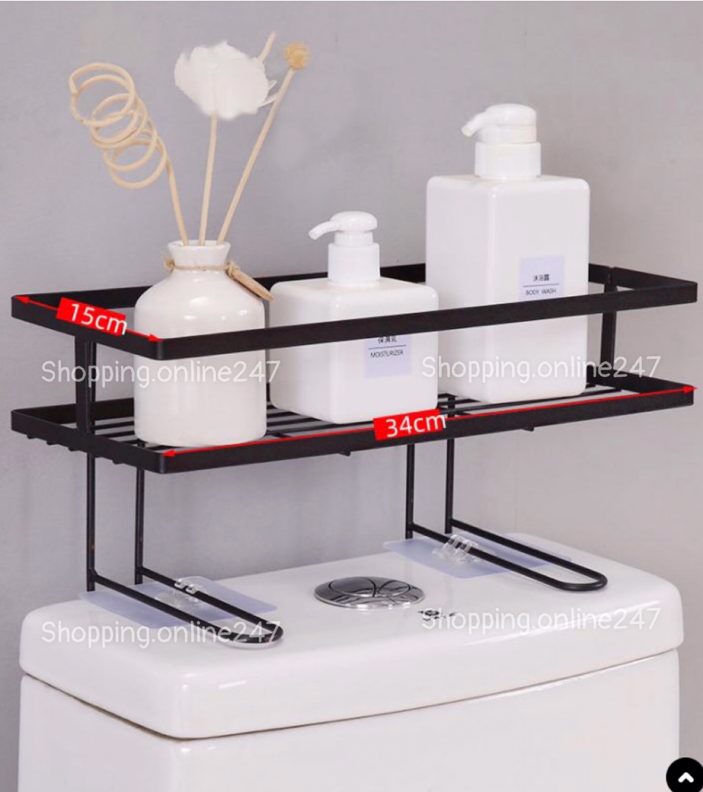 Kệ sắt đứng để đồ trên nắp bồn cầu phủ sơn tĩnh điện - đa năng - siêu gọn gàng - siêu tiện lợi cho gia đình bạn