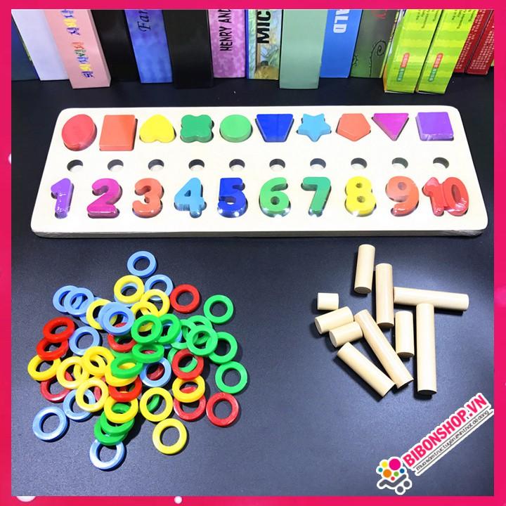 Đồ Chơi Trẻ Em Bảng Chữ Số và Hình Khối Màu Sắc