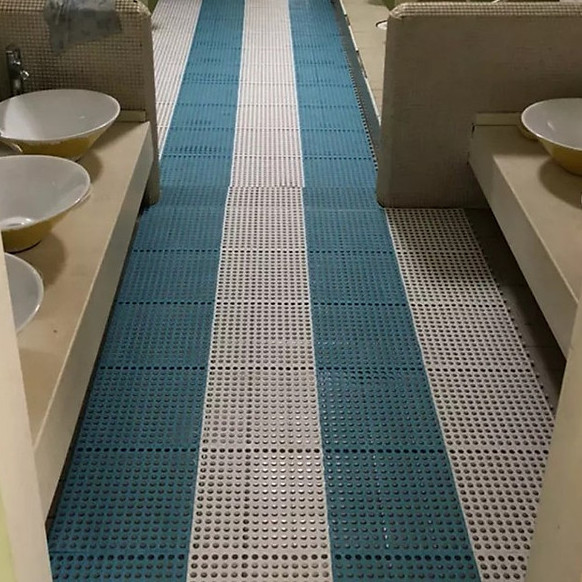 Combo 6 Tấm thảm nhựa ghép cao cấp chống trơn trượt nhà tắm (1 miếng 30x30cm) màu ngẫu nhiên