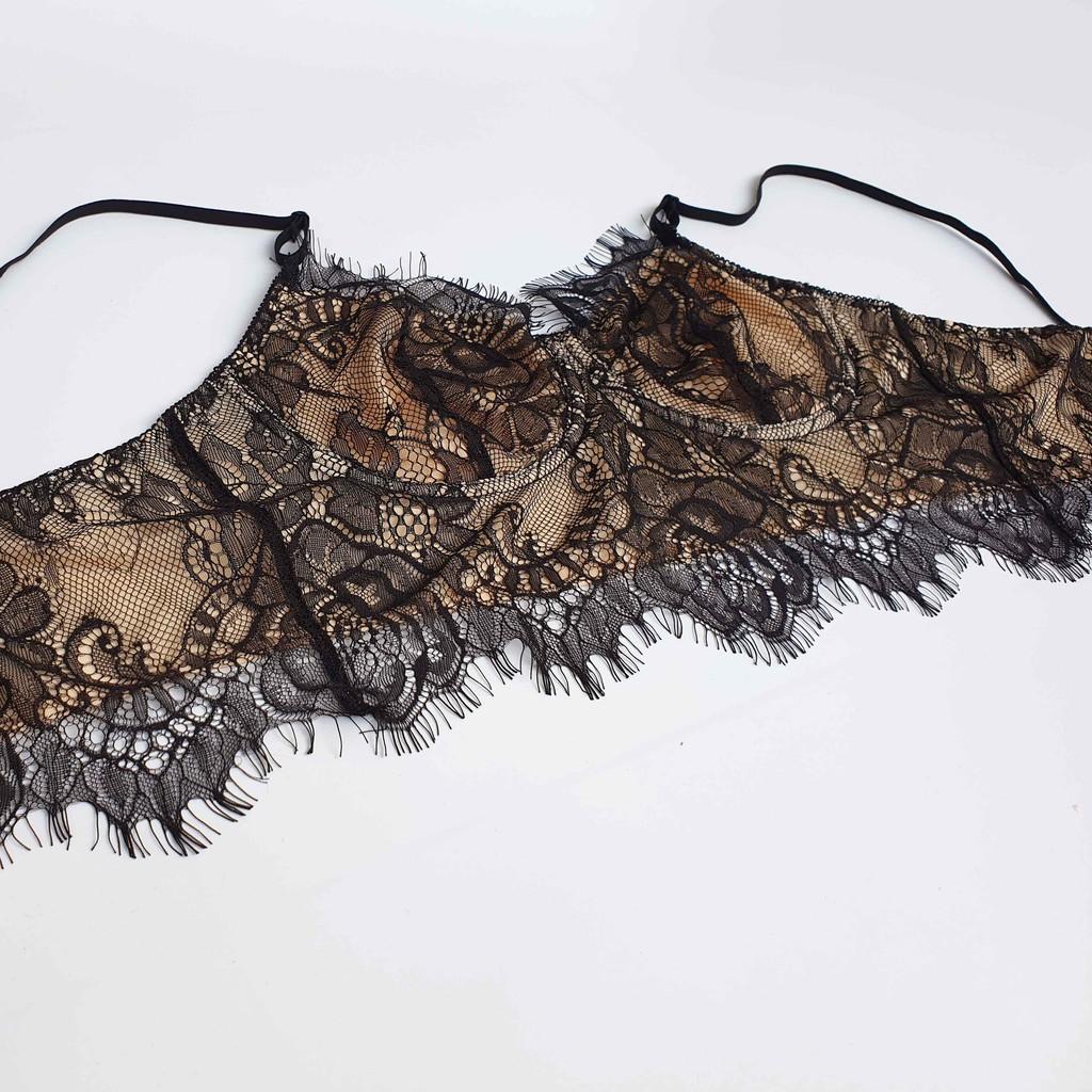 Bralette croptop sexy phối màu vàng đen N09