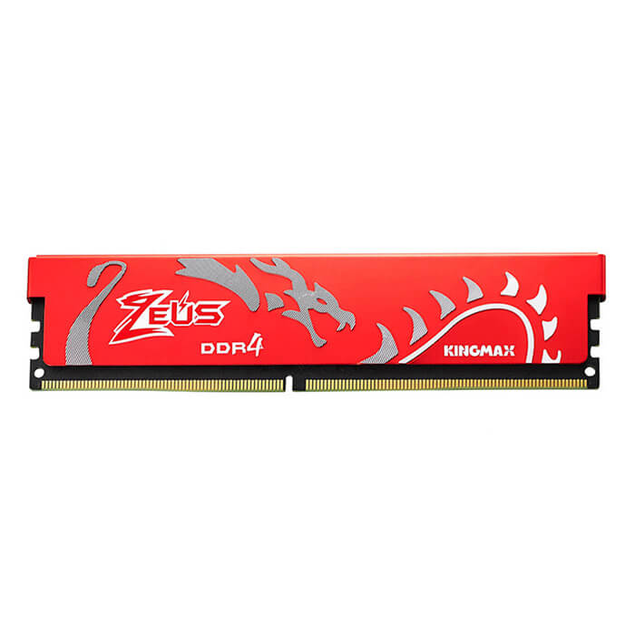 Bộ nhớ DDR4 Kingmax 8GB (2666) ZEUS Dragon Heatsink (Đỏ) - Hàng chính hãng