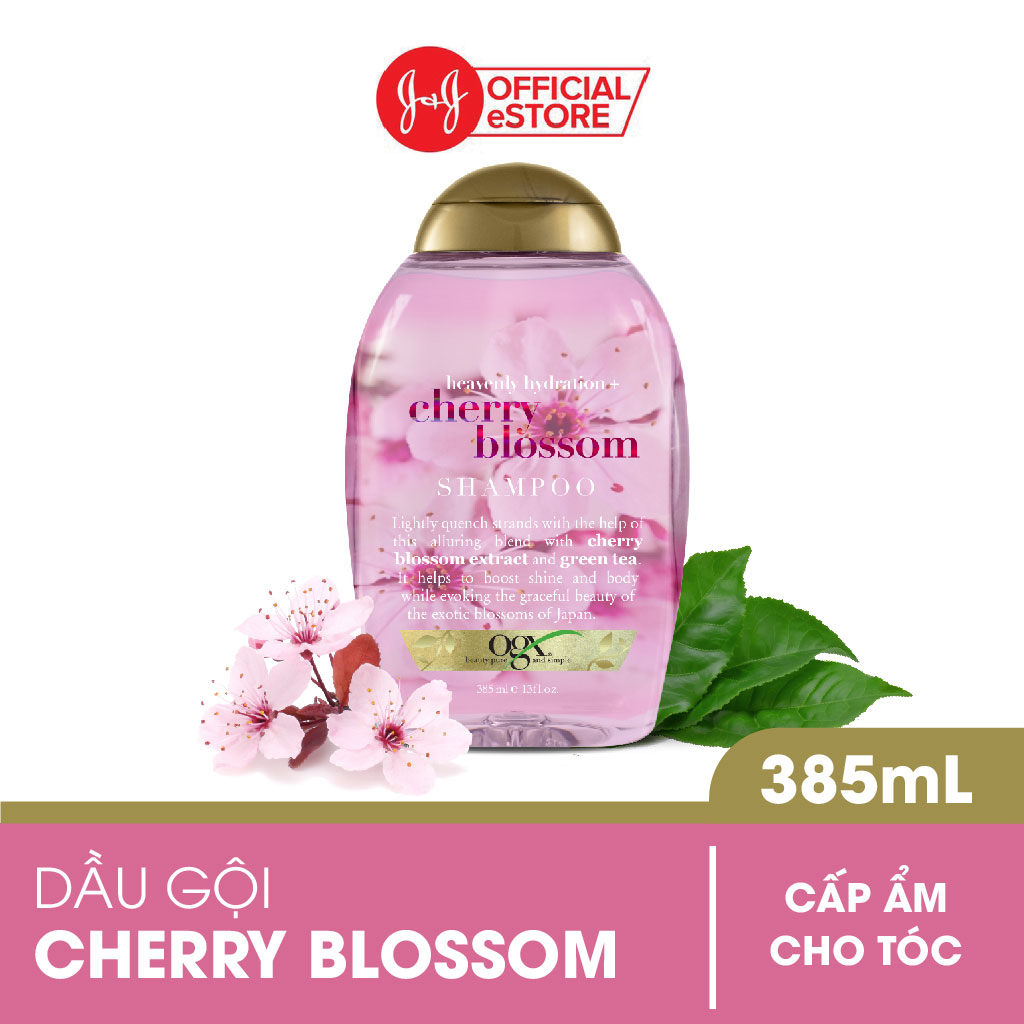 Dầu Gội OGX Chiết Xuất Hoa Anh Đào/ Bạch Đàn Bạc Hà - Dung Tích 385ml