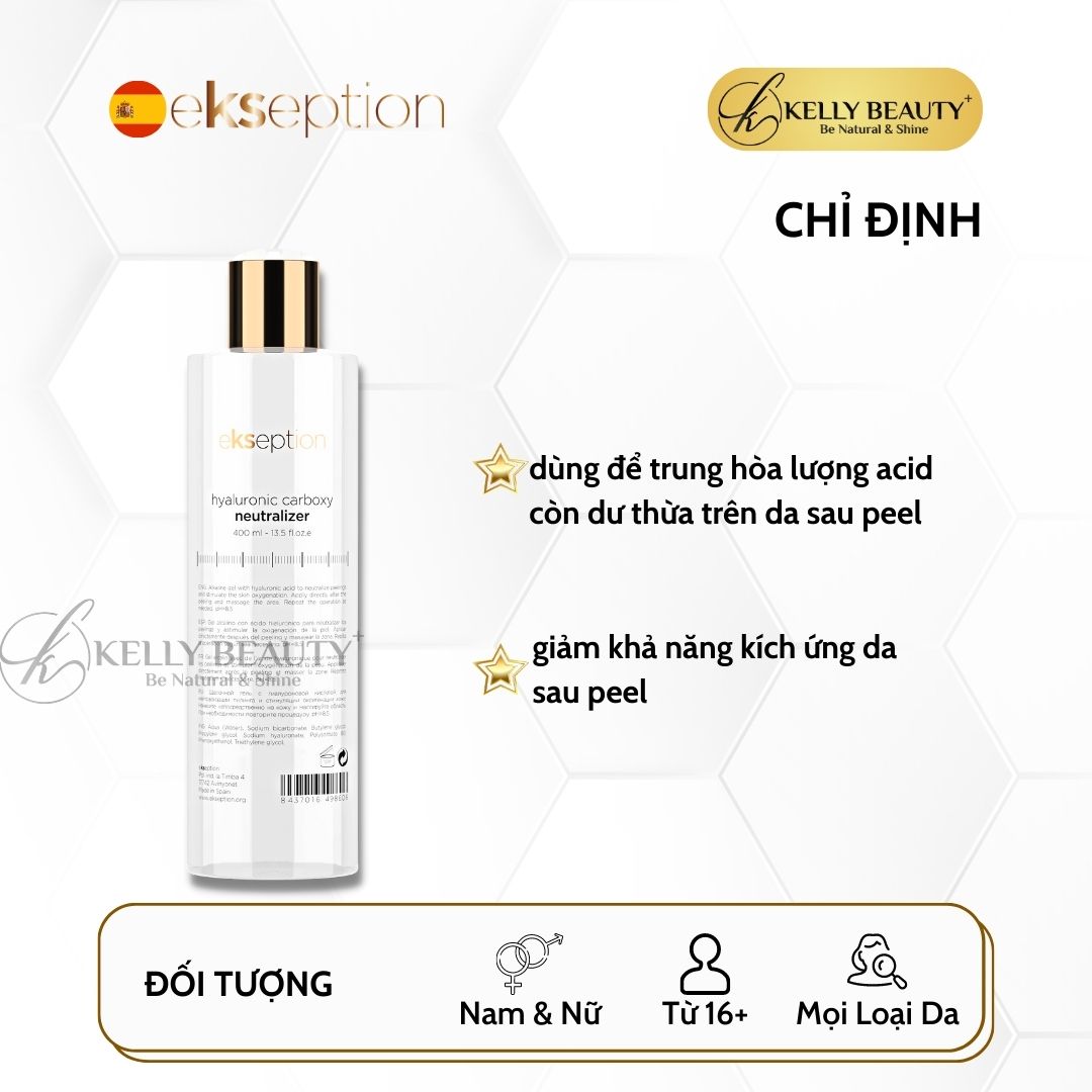 Dung Dịch Trung Hòa Sau Peel - ekseption Hyaluronic Carboxyl Neutralizer - Giảm Bong Tróc, Ngừa Kích Ứng - Kelly Beauty