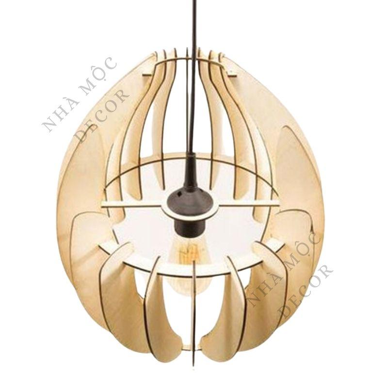 Đèn gỗ thả trần trang trí mẫu TT14