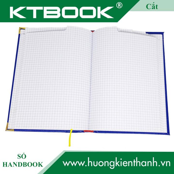 SỔ GHI CHÉP BÌA DA KTBOOK HANDBOOK CAO CẤP 400 trang size 16 x 24 cm ruột giấy in caro (CẮT GÓC)