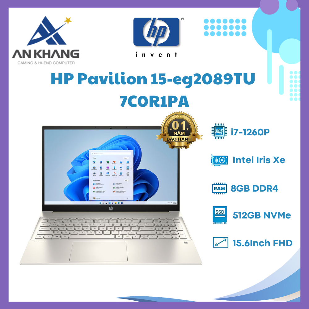 Laptop HP Pavilion 15-eg2089TU 7C0R1PA - Hàng Chính Hãng