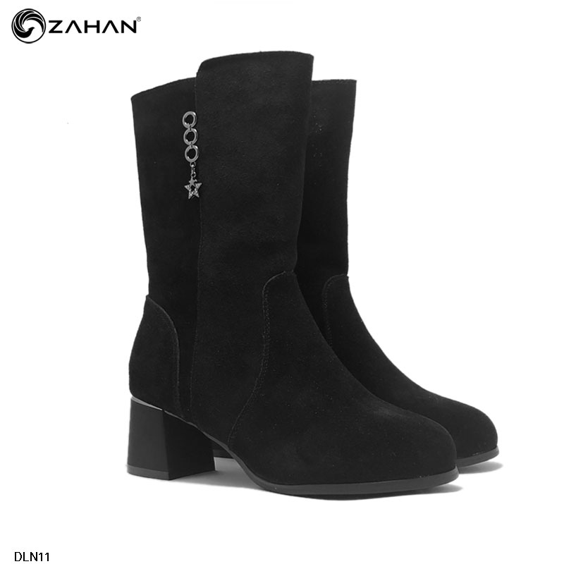 Boots cổ lửng, da lộn, 5 cm, BOOTS5522