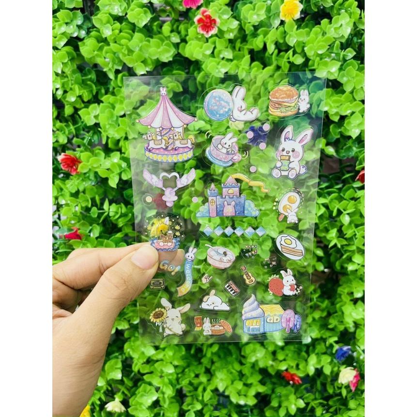 Sticker Bộ 6 Tấm Trang Trí Sổ Siêu Cute (Nhiều Chủ Đề)