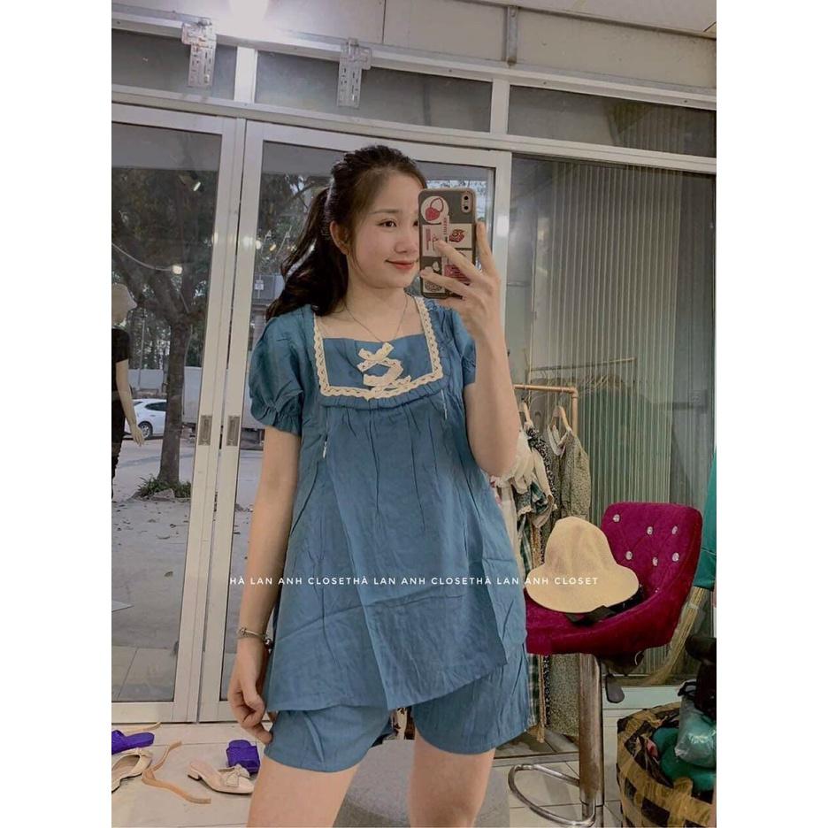 Bộ Bầu sau sinh lửng mùa hèbộ bầu cao cấp cam kết ko bai ko xùảnh thật tự chụp️freesize 45-70kg