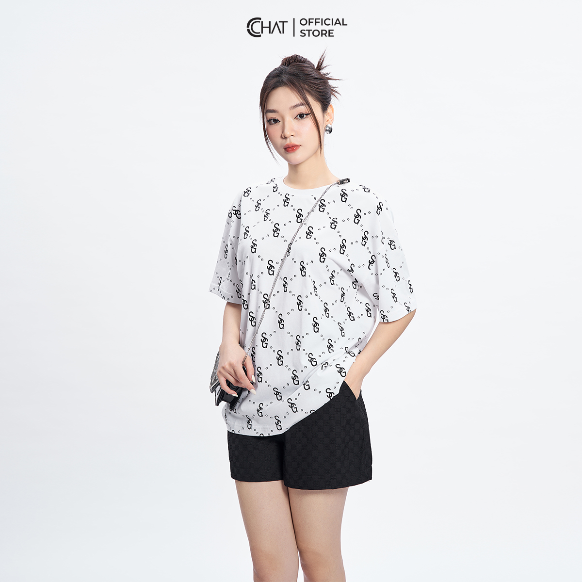 Áo Thun  Freesize In Chữ HaNoi Saigon Chất Cotton Mềm Mịn 13TNY6001SH 13TNY6002SH