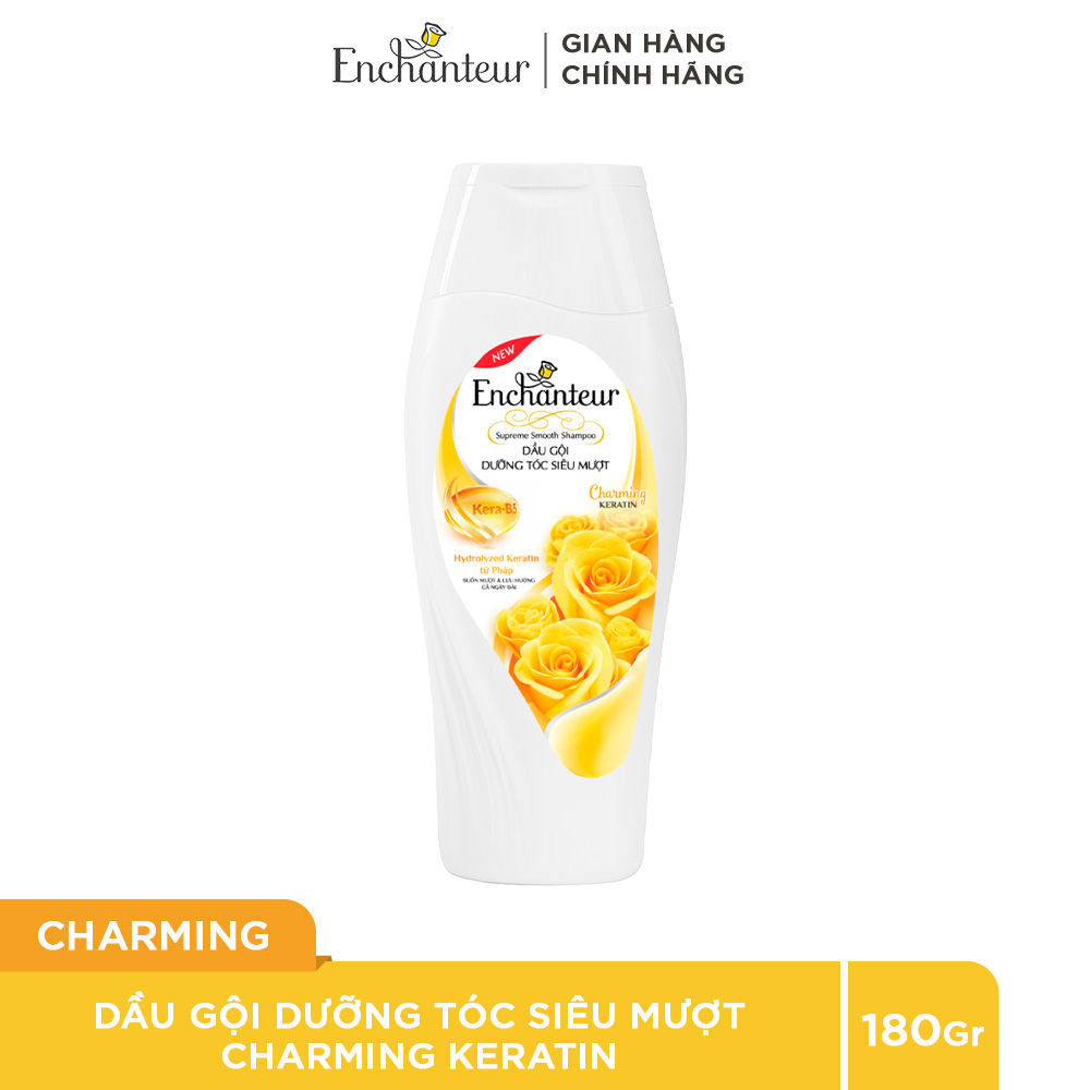 Dầu gội dưỡng tóc siêu mượt Enchanteur Charming Keratin 180g