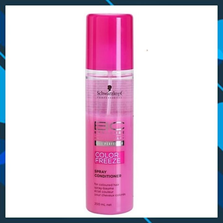 Xịt dưỡng giữ màu tóc nhuộm Schwarzkopf BC Bonacure pH 4.5 Color Freeze Spray Conditioner 200ml NEW 2023