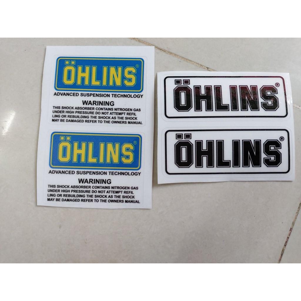 Tem ohlins in trong dán bình dầu và chân phuộc