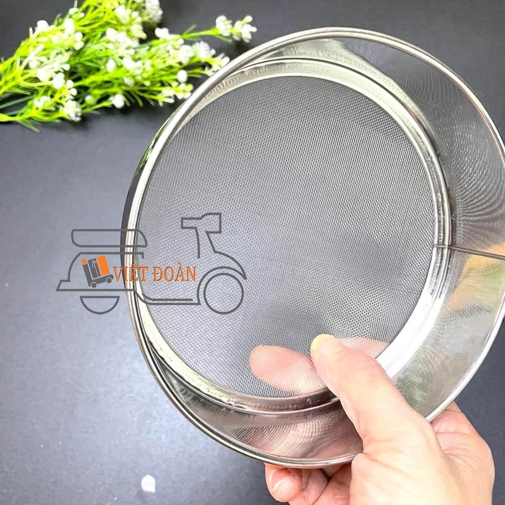 RÂY BỘT, LỌC DỪA, RẮC CA CAO 14.5 cm - INOX sáng bóng, LƯỚI KHÍT. Dụng cụ làm bánh, nấu ăn