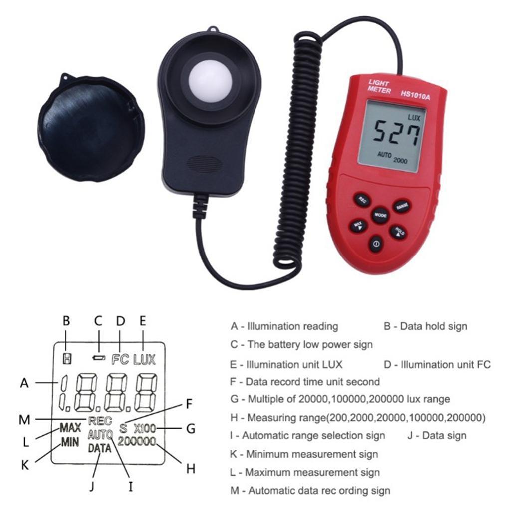 Digital Light Meter Professional Illuminance Light Meter