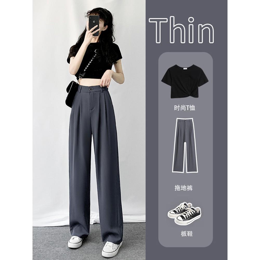 Quần ống rộng suông culottes khóa trước vải nhiều màu xuông dài, lưng cao kiều nữ Hàn Quốc