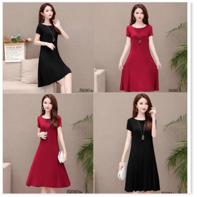 ĐẦM ĐŨI QUÃNG CHÂU,THIẾT KẾ HỌA TIẾT TRƠN NHƯNG KHÔNG KÉM PHẦN SANG TRỌNG THỜI TRANG KING STORE