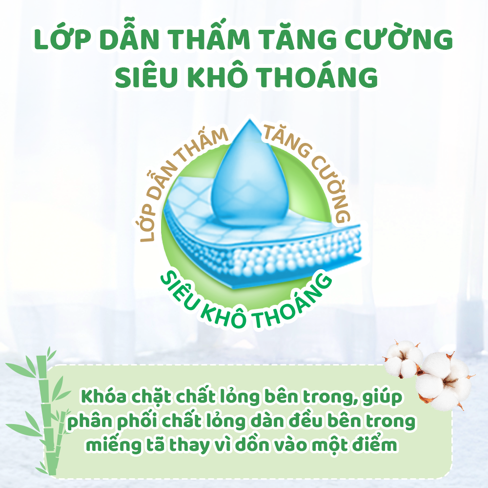 Mẫu thử Tã bỉm quần Molfix Thiên nhiên M (6kg - 11kg) - Gói 2 miếng