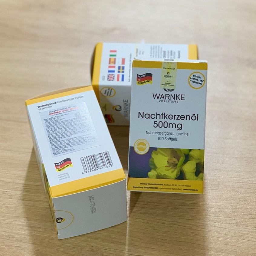 Dầu Hoa Anh Thảo Warnke, Giúp Làm Đẹp Da, Ngừa Lão Hóa, Cân Bằng Nội Tiết, Giảm Mụn, Nhập Đức, 100 viên