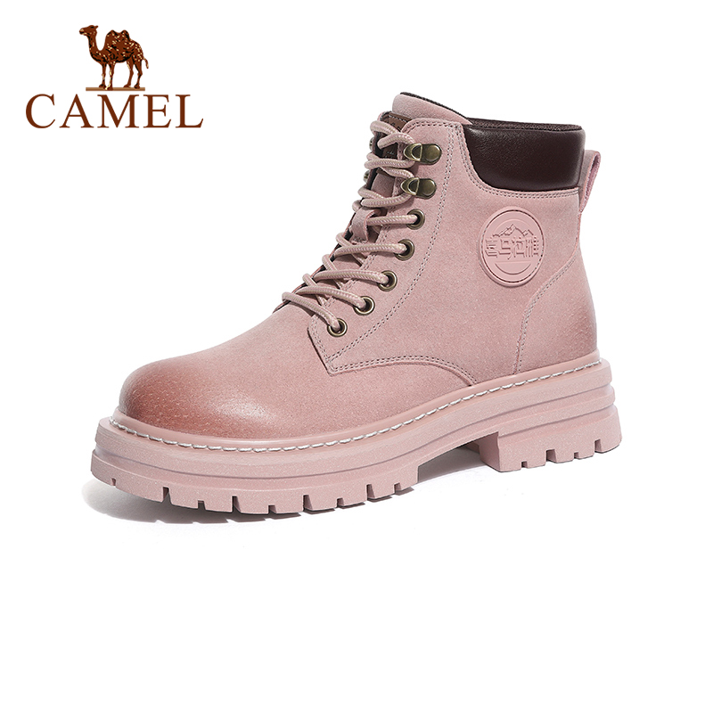 Giày nữ CAMEL Giày bốt Martin 2023 giày công sở ngoài trời mới - EU35 - Hồng